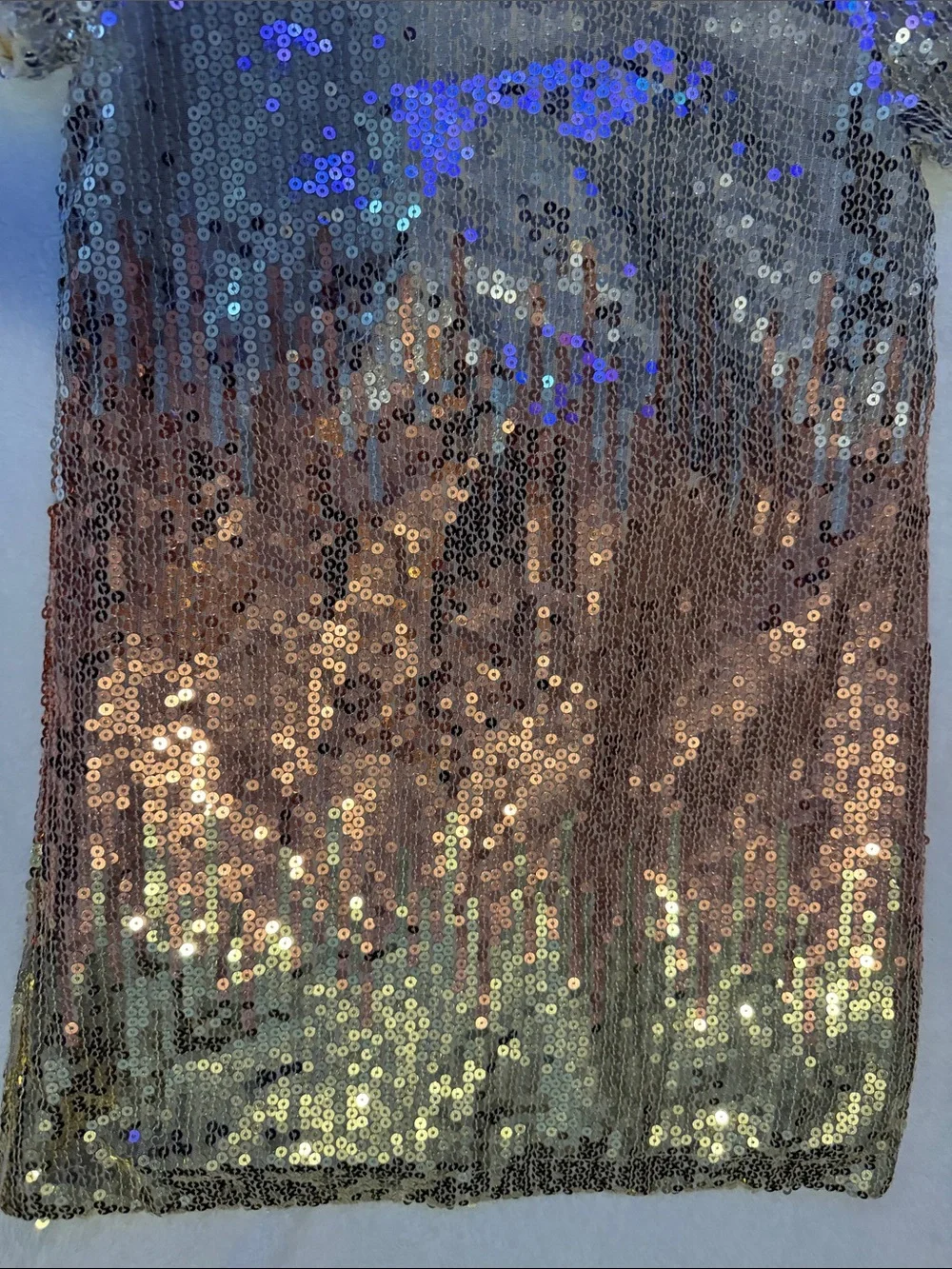 GAP Girls Sequin Ombre Dress - Silver, Gold, Copper
